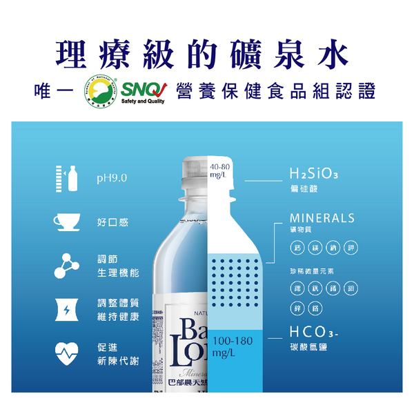 巴部農天然鹼性礦泉水510ml (24入)