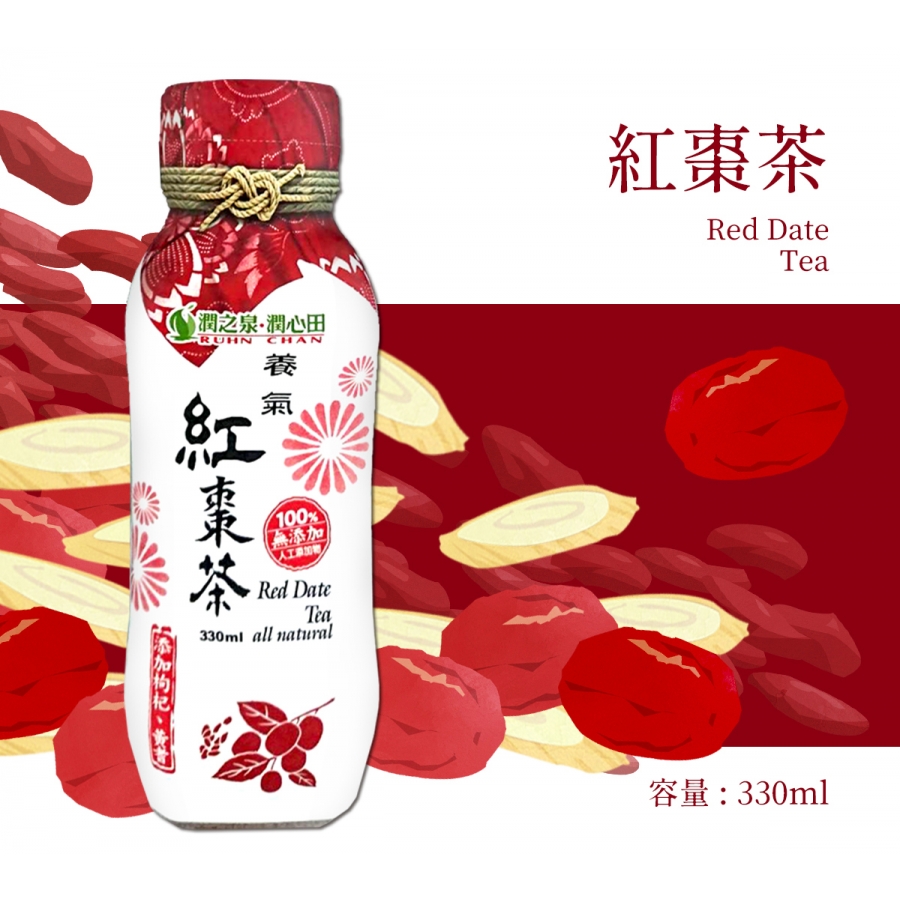 潤泉-養氣紅棗茶330ml